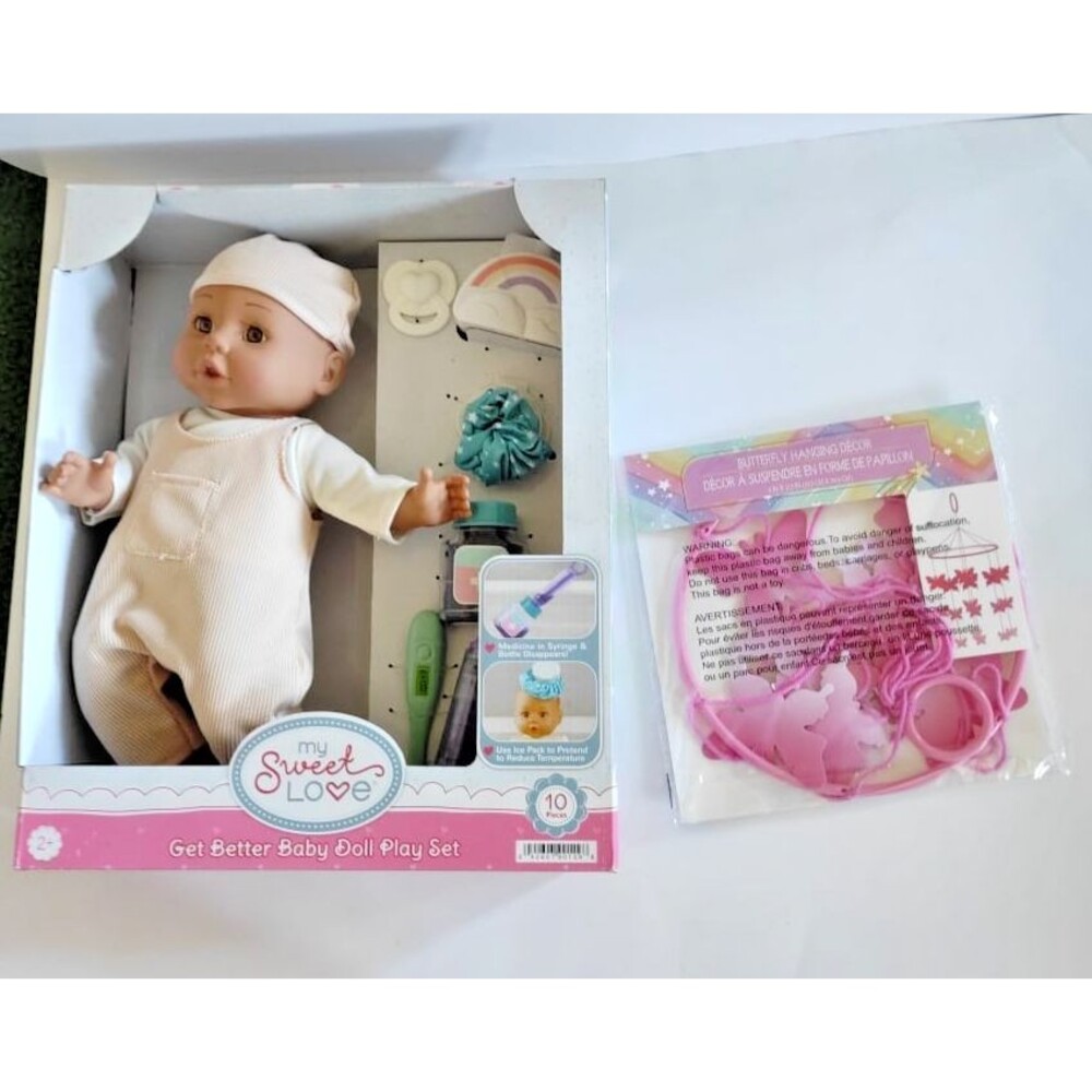 Gift Basket for Girls – Baby Doll Playset + Moana Book  + Butterfly Décor - Picture 3 of 15
